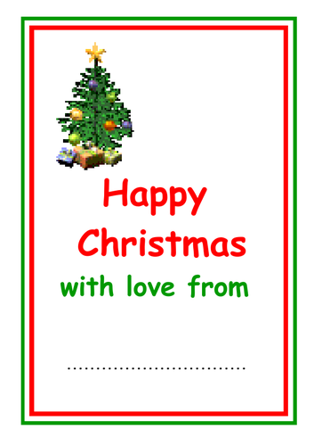 A5 Portrait Christmas Card Insert by kmed2020 - Teaching 