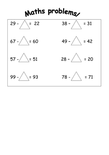 Subtraction within 100 - find the missing number | Teaching Resources