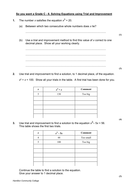 GCSE Maths- Trial and Improvement worksheets | Teaching Resources