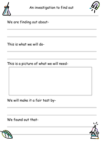 Science experiment planning sheet KS1 by ruthbentham - UK Teaching