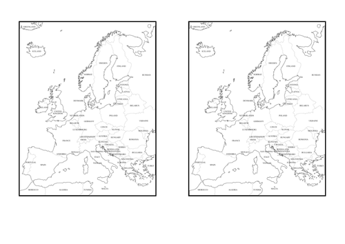 Map of europe | Teaching Resources
