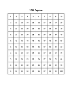 Printable 100 Square Raffle Board Template