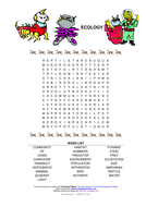 Ecology wordsearch | Teaching Resources