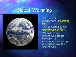 listen to a presentation about global warming