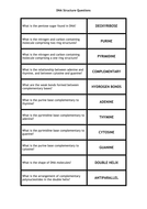 DNA structure questions | Teaching Resources