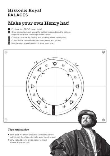 Template for a Henry VIII style hat | Teaching Resources