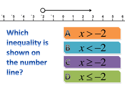 Maths Inequalities on a number line powerpoint | Teaching Resources