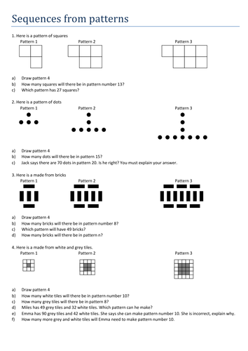 maths-worksheet-sequences-from-patterns-teaching-resources