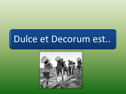 Y9 dulce et decorum est coursework 08 picture