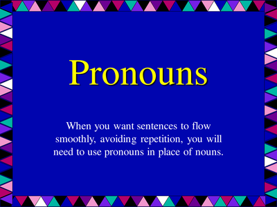 Pronouns - personal, compound and possessive by imwells - UK Teaching ...