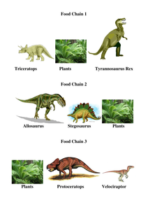 Dinosaur Food Chains by jwraft Biology Diagrams