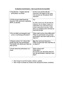 Live theatre evaluation example picture