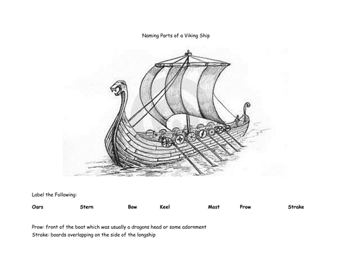 viking longship diagram