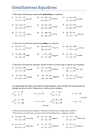 KS4 Maths Introducing Simultaneous Equations by Tristanjones - UK