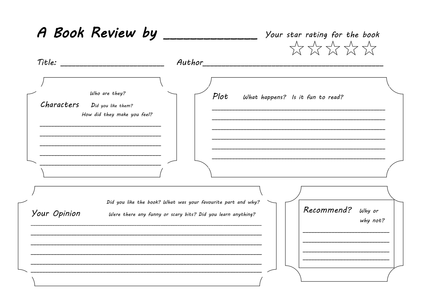 book review template by penden44 uk teaching resources tes