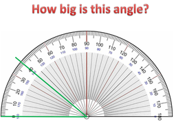 USing a Protractor/Measure angles. Starter. | Teaching Resources