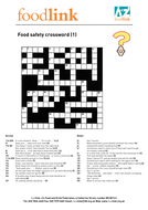 Printables Food Safety Worksheet food safety puzzles by janharper teaching resources tes crossword 1 pdf