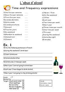 homework assignments for alcoholics