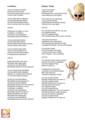 Bebe Lilly Does Perfect Tense Song Teaching Resources