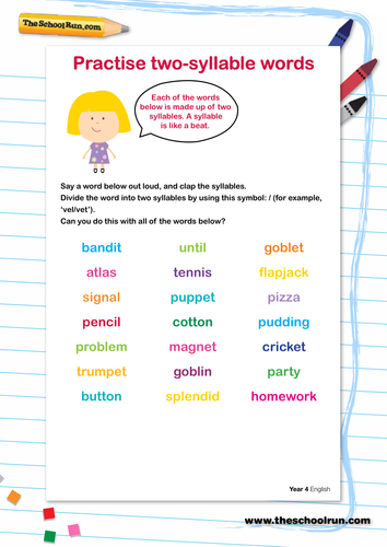 practise-two-syllable-words-teaching-resources