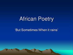 African Poetry | Teaching Resources