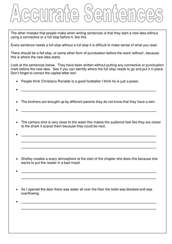 Improving Writing Skills Worksheets | Teaching Resources