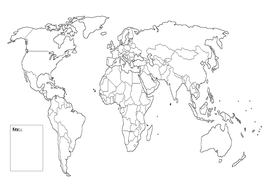 Map Of World To Print Blank World Map with Key | Teaching Resources