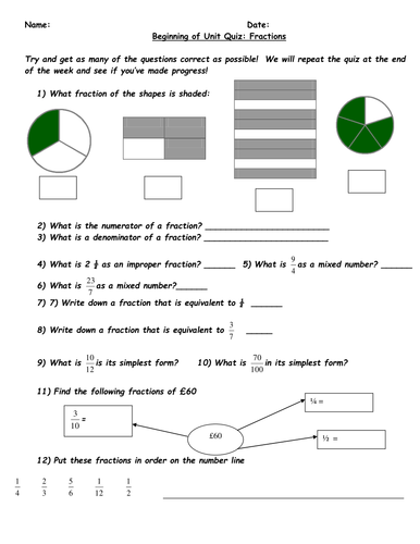maths unit tests year 6 teaching resources