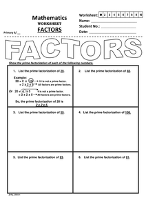 KS3 Prime Factorisation of a Number by jinkydabon - UK Teaching ...