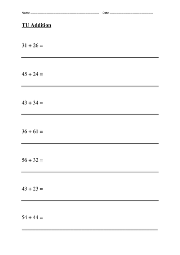 addition using a blank number line teaching resources