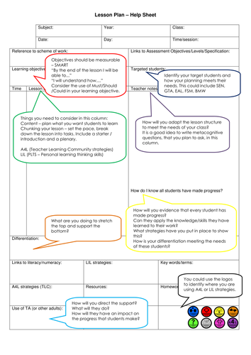 lesson plan blank templates teaching resources