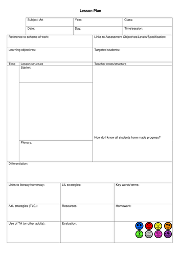 Lesson Plan blank templates by schmidty707 - Teaching ...