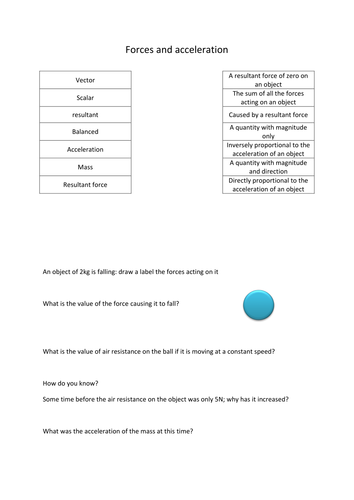 Forces and acceleration | Teaching Resources