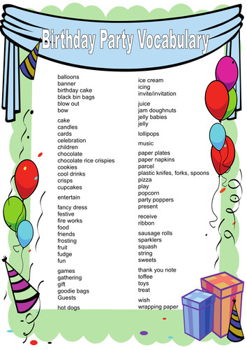 Story Writing - The Birthday Party | Teaching Resources