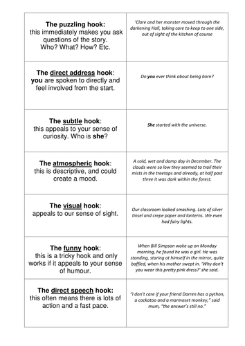 hook examples for personal narrative essay