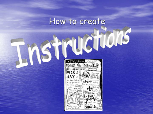 How to Write Instructions Tutorial | Teaching Resources