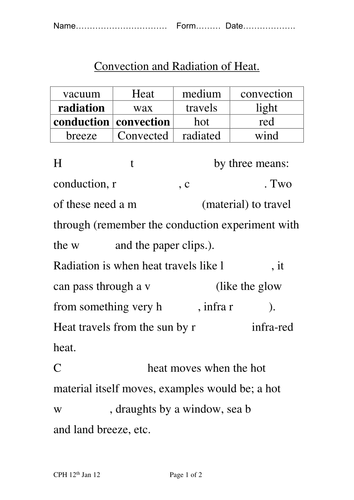 Printables Conduction Convection Radiation Worksheet radiation conduction convection worksheet syndeomedia