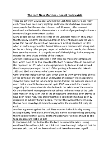 essay structure year 7