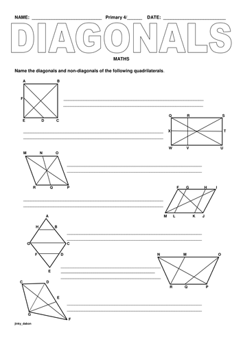 ks2 diagonals teaching resources