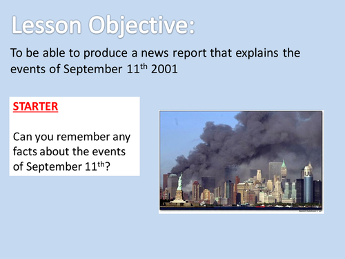 911 Commemorative Lesson Powerpoint Teaching Resources