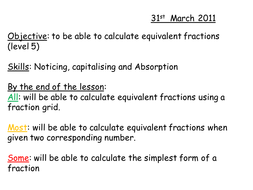 Equivalent Fractions | Teaching Resources