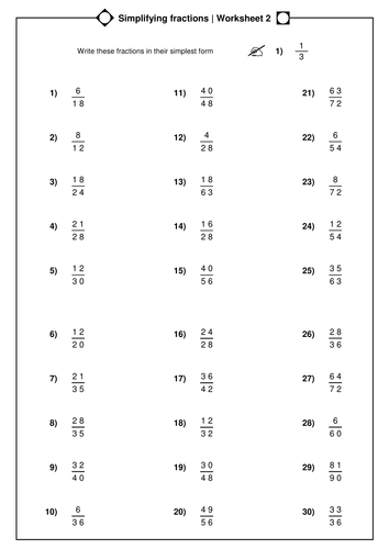 Reducing Fractions Worksheet Ks2 - Breadandhearth