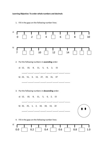 year7 ordering numbers.doc