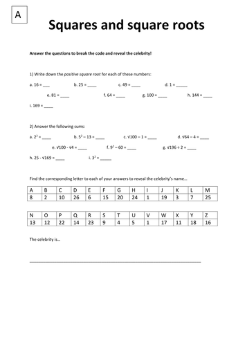 17 D-65 MATH WORKSHEET ANSWERS - * KidWorksheet