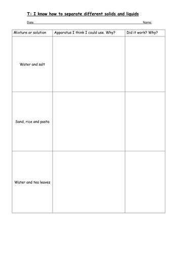 Printables Separating Mixtures Worksheet separating mixtures and solutions by jadey88 teaching resources tes