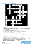 Christmas Crossword by BritannicaDigitalLearning  Teaching Resources  Tes