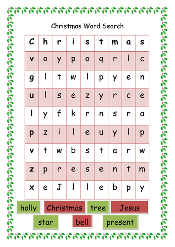 christmas-word-search-teaching-resources