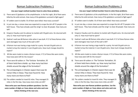 Year 3 - Roman Word Problems - Subtraction | Teaching ...