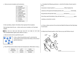 Heat Transfer Revision Worksheet | Teaching Resources