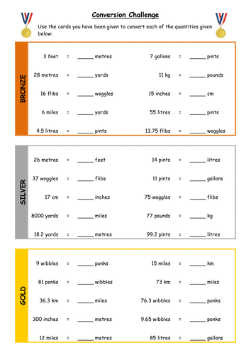 Conversions Notebook and Differentiated Worksheet | Teaching Resources